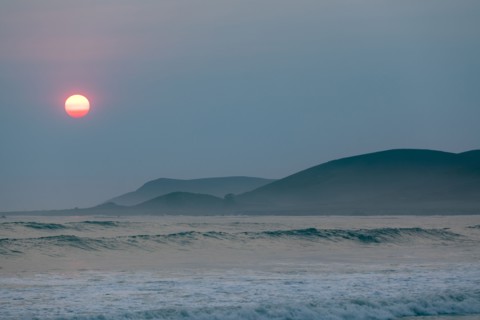 Beach at sunset
