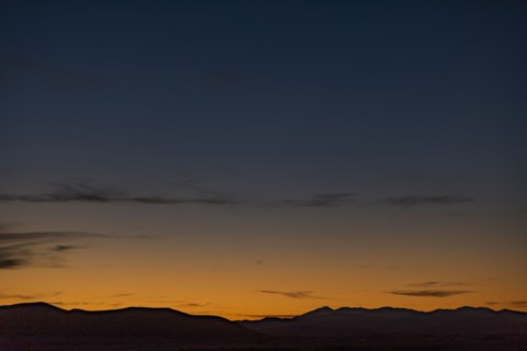 Dusk over foothills near Sun Valley