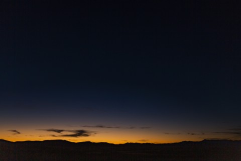 Dusk over foothills near Sun Valley