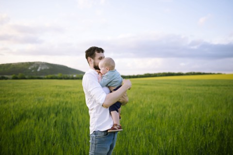 Father with baby son