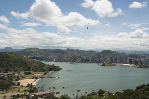 Aerial view of Vitoria harbor