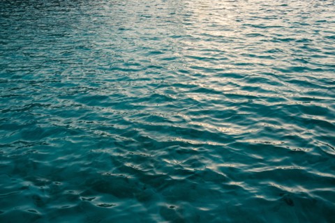 High angle view of rippling ocean surface