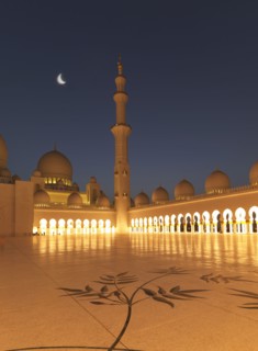 Illuminated colonnade