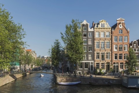 Buildings along Amsterdam canal
