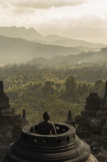 Buddha statue on Temple of Borobudur