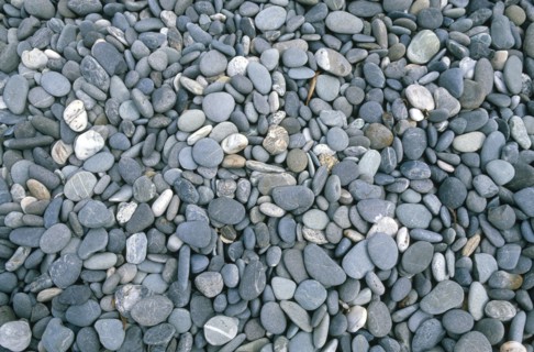Close up of smooth pebbles