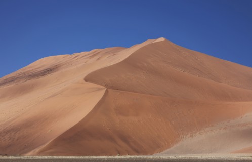 Sand dunes in desert landscape