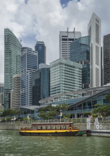 Singapore city skyline and waterfront