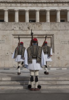 Soldiers guarding Parliament building
