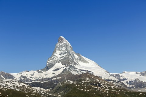 Matterhorn mountain in remote landscape