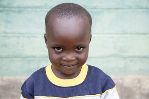 Black boy smiling