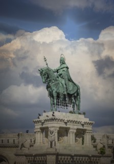 Fishermans Bastion statue in Budapest