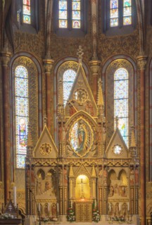 Ornate altar in Mathias Church