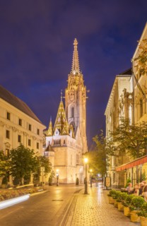 Mathias Church at night