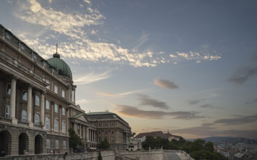 Buda Castle in cityscape