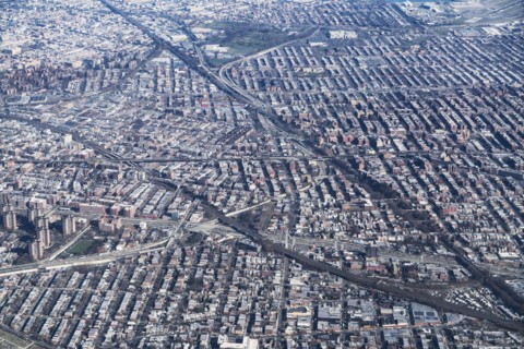 Aerial view of city
