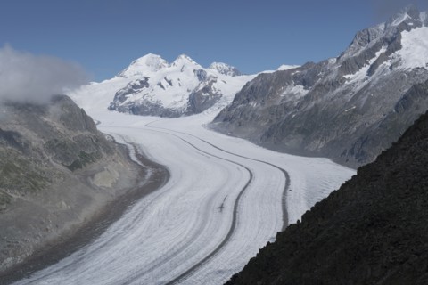 Snowy mountain road