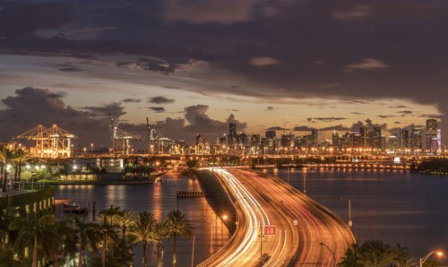Bridge over water in Miami