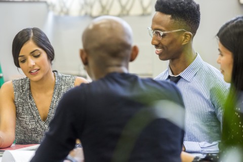People talking in meeting