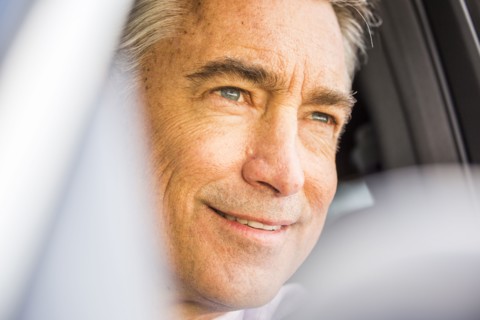 Close up of smiling Caucasian man