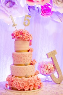 Number 15 on cake near letter J