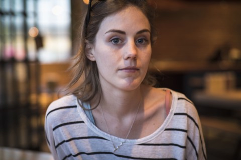 Serious Caucasian woman posing