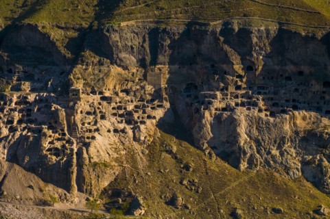 Ancient homes in mountainside