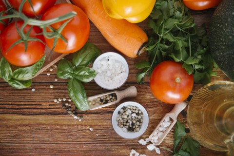 Ingredients for salad