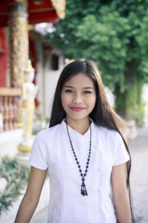 Portrait of smiling Asian woman