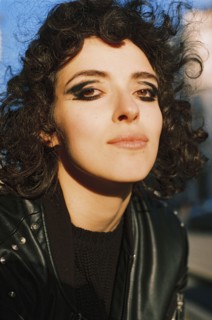 Portrait of serious Caucasian woman wearing mascara