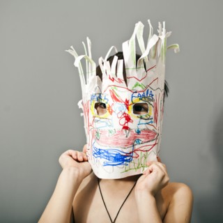 Boys wearing colorful mask