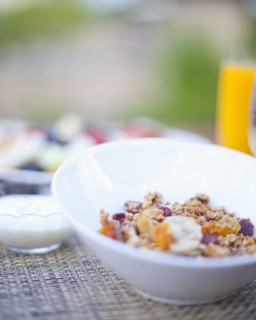 Close up of cereal in bowl