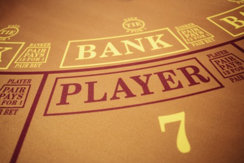 Number 7 at baccarat table