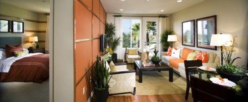 Seating area in modern living room