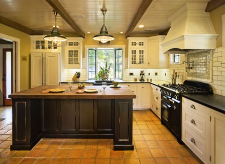 Contemporary kitchen in spanish style home