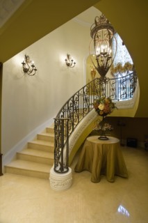 Staircase through upscale home