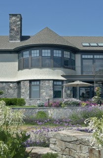 Exterior of a single family home against clear sky