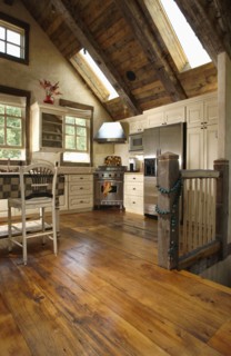 Interior of domestic kitchen in traditional house