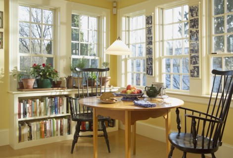 Breakfast nook with windsor chairs