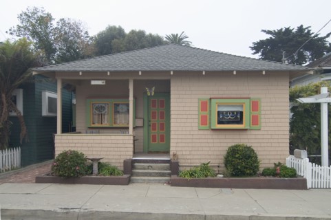 Exterior view of a one story cottage at Pacific Grove