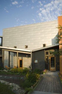 Front entrance to modern home