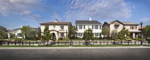 Panoramic view of a residential houses