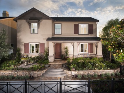 Front exterior traditional American home in Tustin