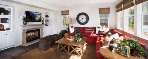Living room in traditional American home