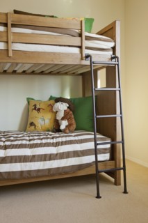 Bunk bed in kids bedroom at home