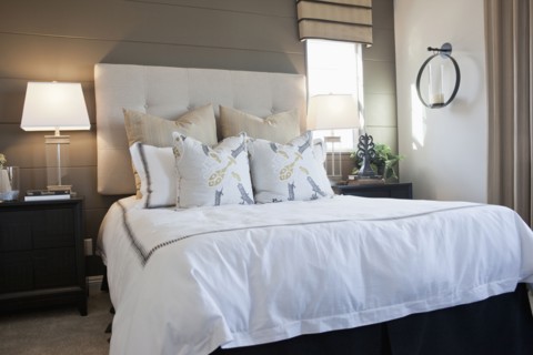 Interior of contemporary bedroom