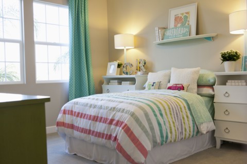 Interior of child's bedroom in average house