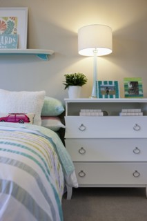Bed and night table in child's table