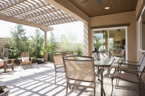 Dining area on patio