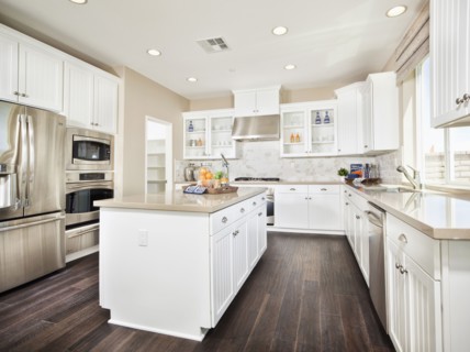 View of kitchen island